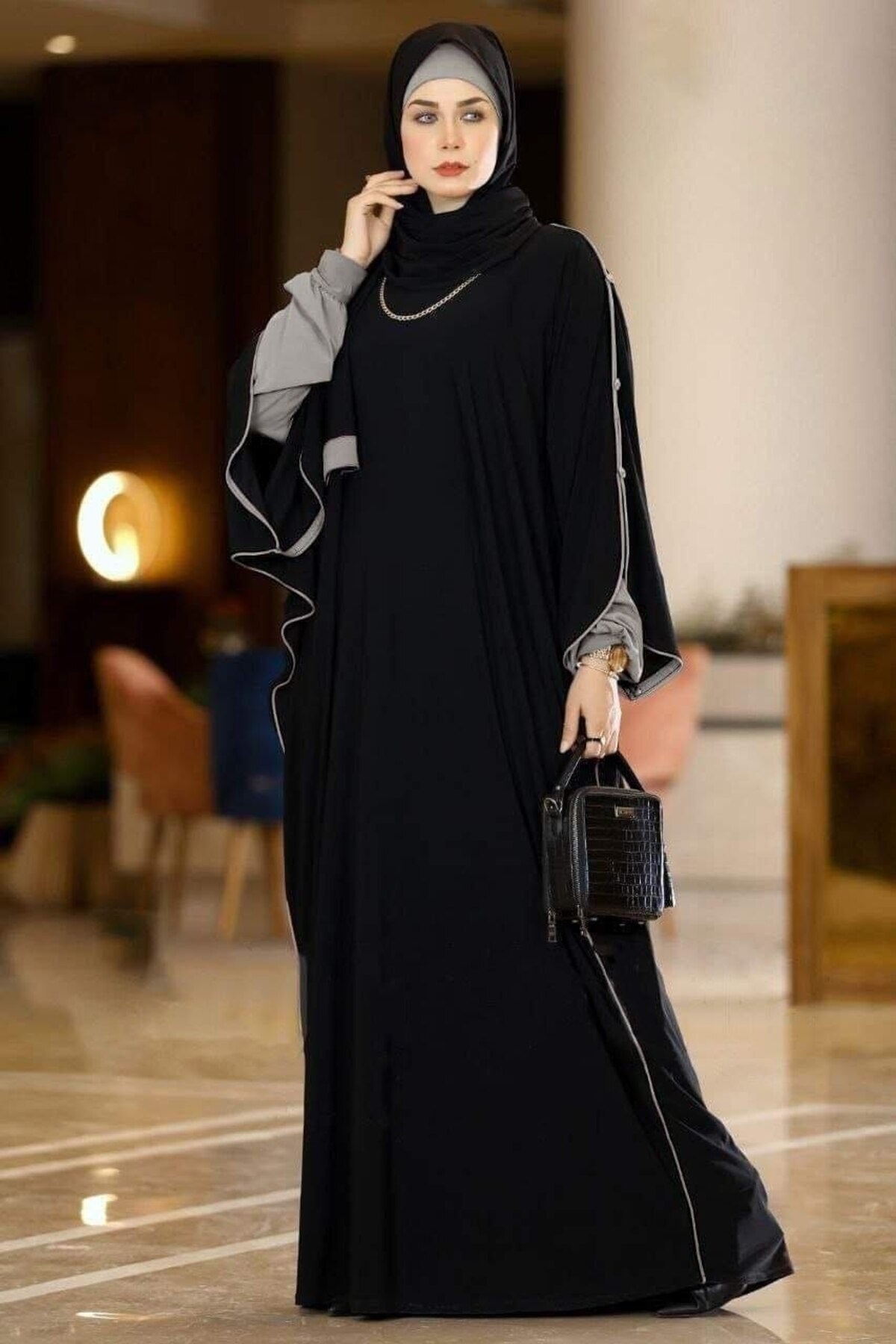 Black Abaya turkish made - Hijabi Mood