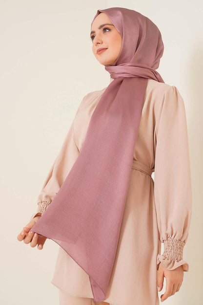 dusty rose Chiffon 75X185 Head scarf - Hijabi Mood