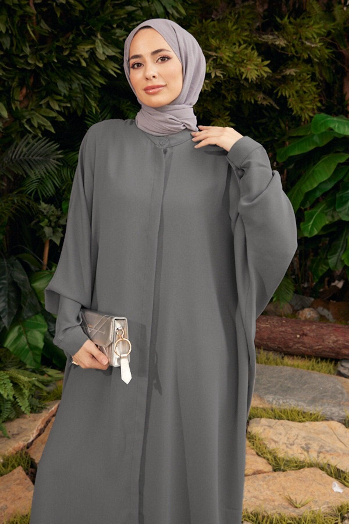 Grey Abaya turkish made - Hijabi Mood