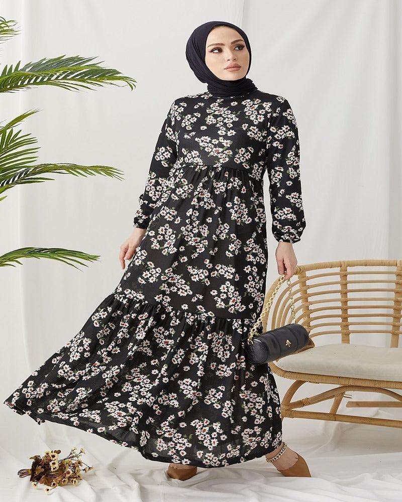 Hijab Modest Straw Belt Muslim Dress - Hijabi Mood