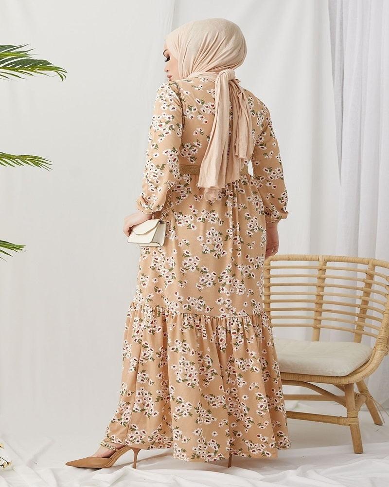 Hijab Modest Straw Belt Muslim Dress - Hijabi Mood