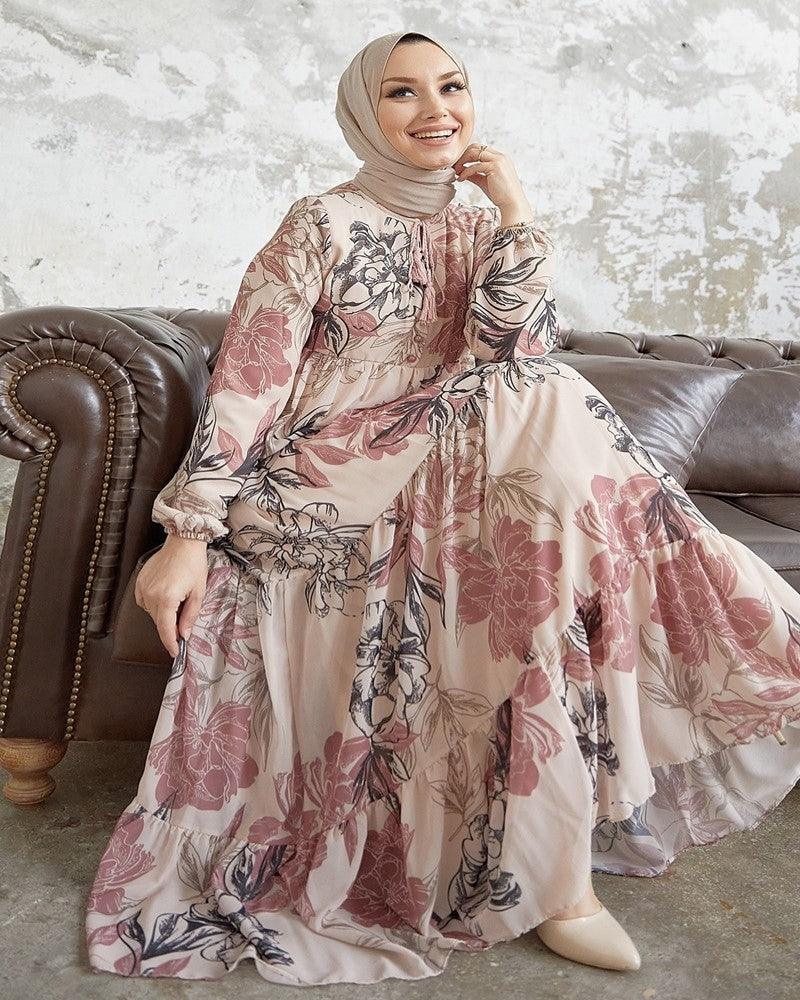 Introducing our exquisite chiffon long dress, a graceful ensemble designed to captivate with its ethereal beauty and feminine allure. Crafted from delicate chiffon fabric, this dress embodies elegance and sophistication, making it a perfect choice for special occasions or formal events.