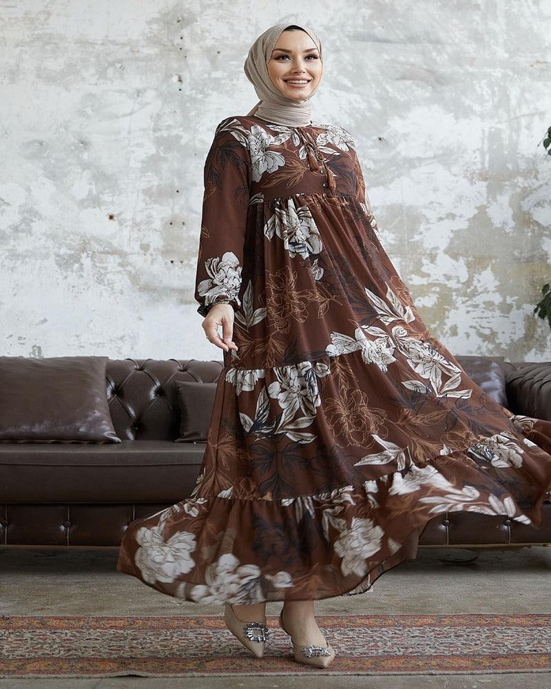 Introducing our exquisite chiffon long dress, a graceful ensemble designed to captivate with its ethereal beauty and feminine allure. Crafted from delicate chiffon fabric, this dress embodies elegance and sophistication, making it a perfect choice for special occasions or formal events.