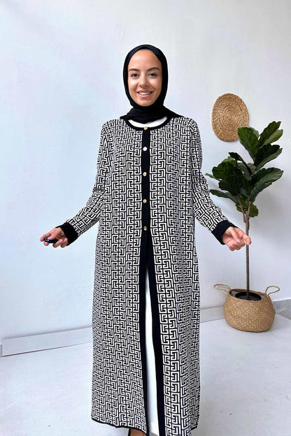 Muslim Wear Battern Cardigan - Hijabi Mood