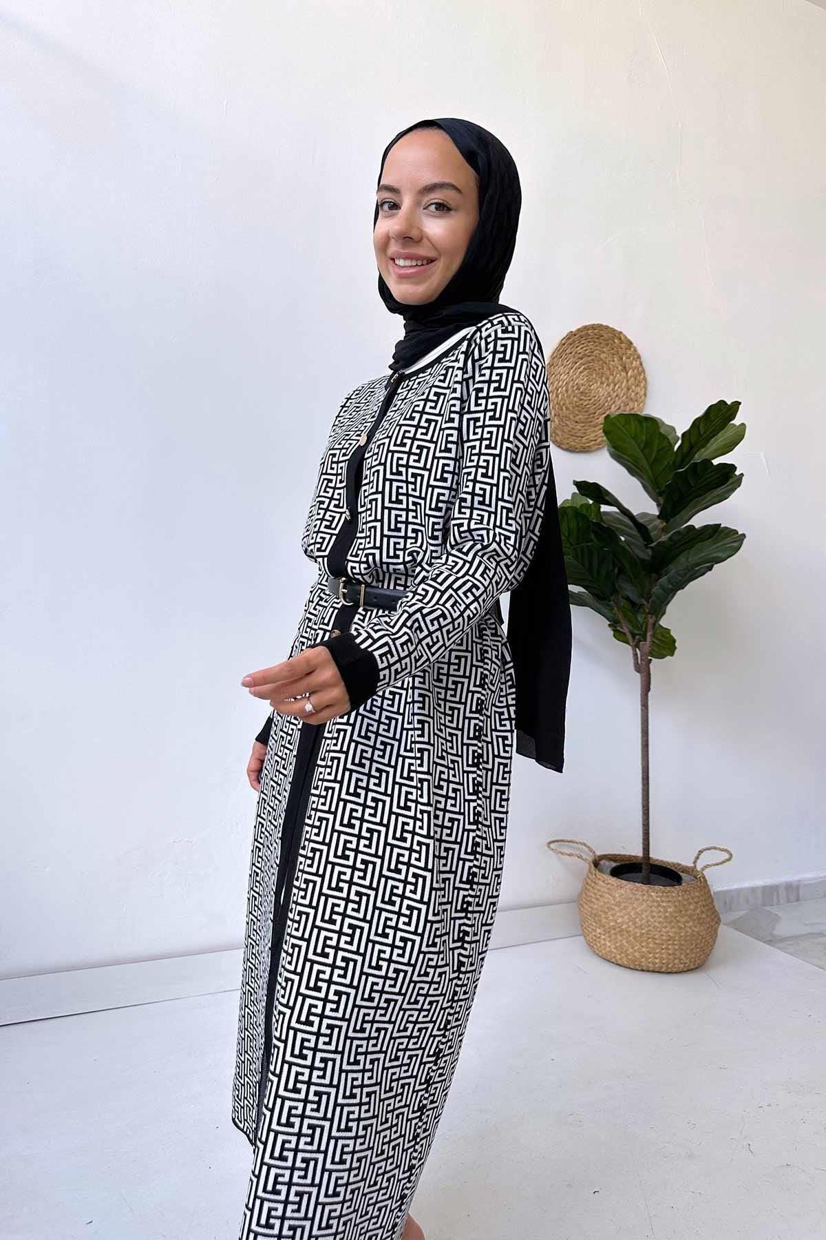 Muslim Wear Battern Cardigan - Hijabi Mood